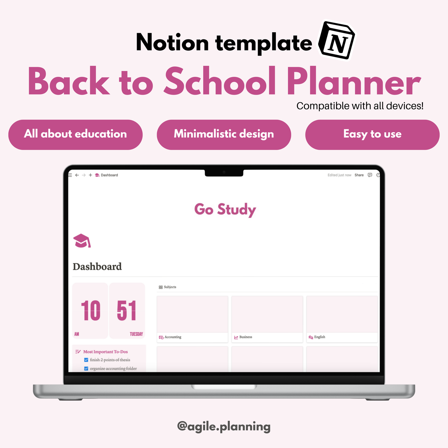 All-in-One Back-to-School Notion Planner | Timetable, Study Tools, Grade Tracker & More