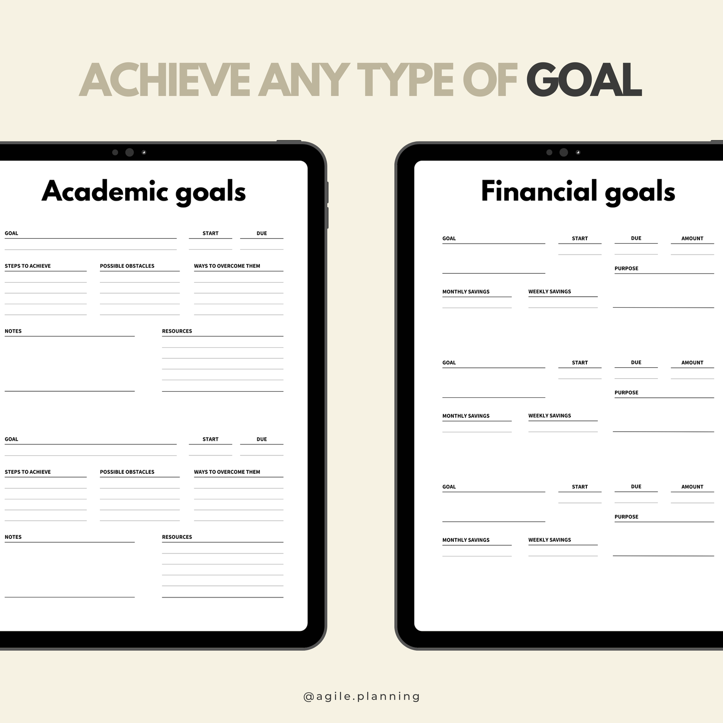 2024/25 Academic Planner for iPad | Hyperlinked Study & Organization Tool for Goodnotes